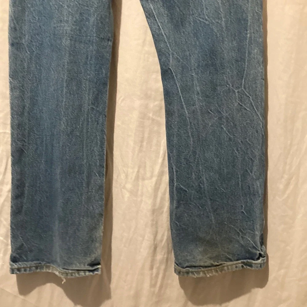 Vintage 90s Levis 517 Bootcut Jeans Medium Wash Denim 33x30 Faded Western Cowboy